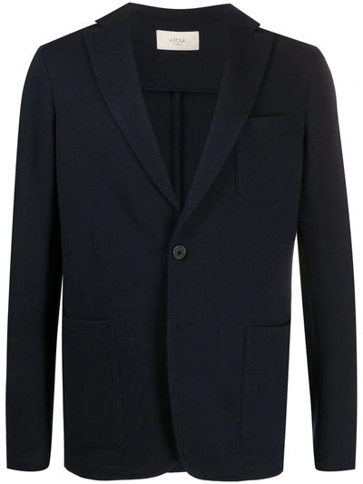 Shop Altea Americana Wool Blazer In Blue