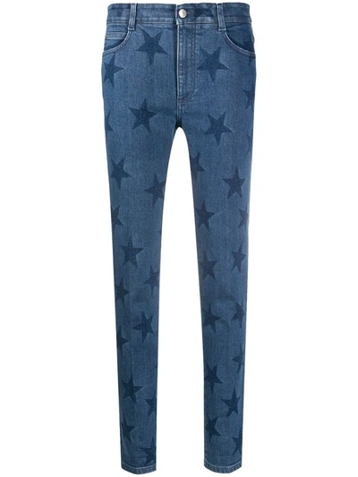 Shop Stella Mccartney Star-print Slim-fit Jeans In Blue