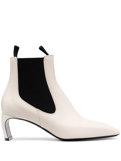 Shop Lanvin J Ankle Boots In White