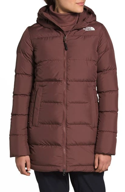 Shop The North Face Gotham 550 Fill Power Down Hooded Parka In Marron Purple