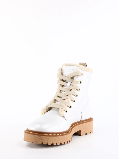 Shop Hogan Shearling Boot White