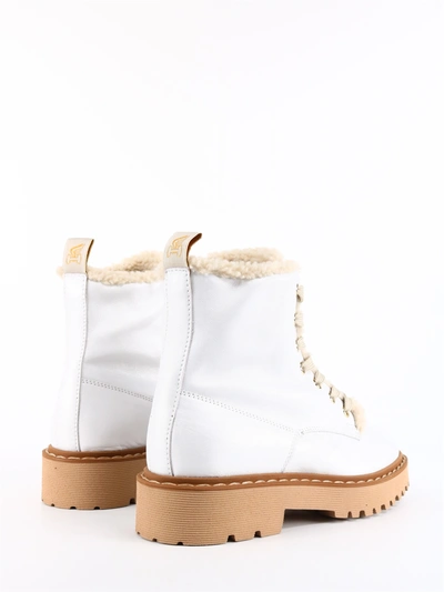 Shop Hogan Shearling Boot White