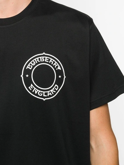 Shop Burberry Cotton T-shirt In Black