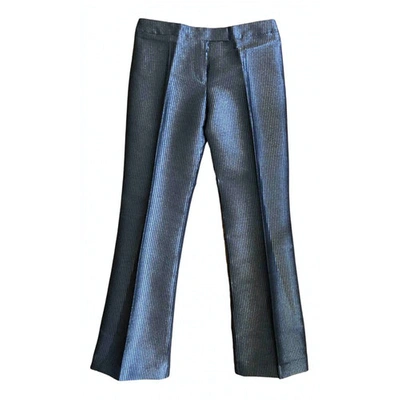 Pre-owned Lanvin Silver Wool Trousers