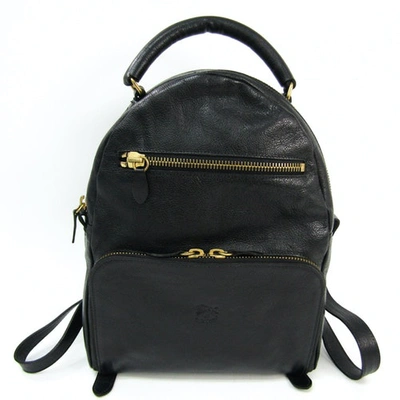 Pre-owned Il Bisonte Black Leather Backpack