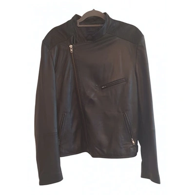 Pre-owned Topman Black Leather Jacket