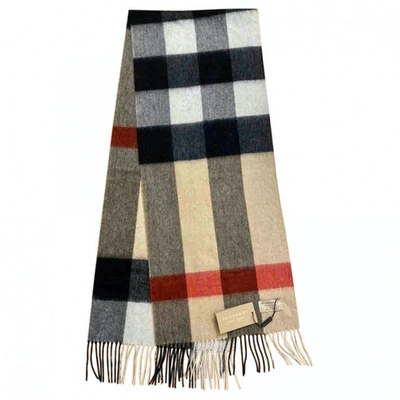 Pre-owned Burberry Beige Cashmere Scarves