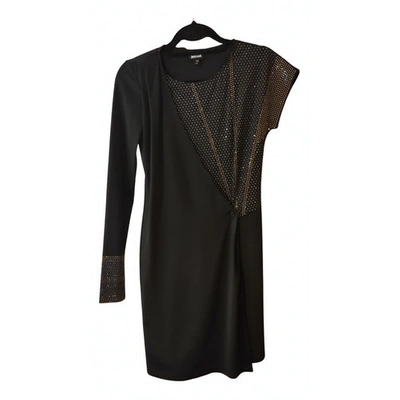 Pre-owned Just Cavalli Mini Dress In Black