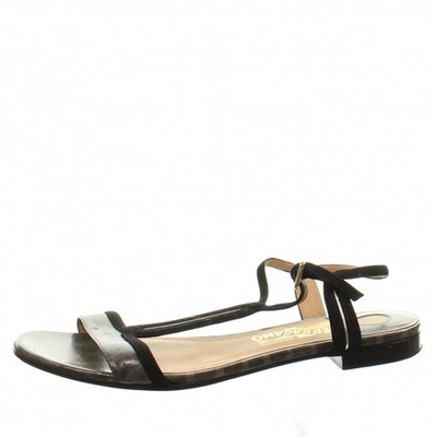 Pre-owned Ferragamo Grey Leather Sandals