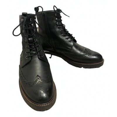 Pre-owned Dune Black Leather Boots