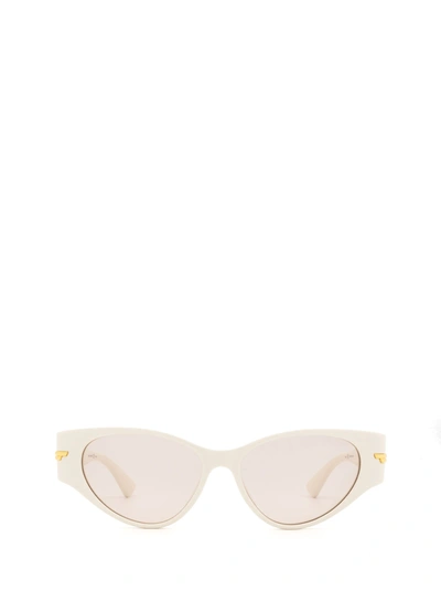 Shop Bottega Veneta Bv1002s Ivory Sunglasses In 4