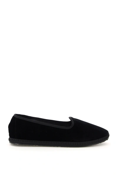 Shop Vibi Venezia Furlane Velvet Slippers In Black (black)