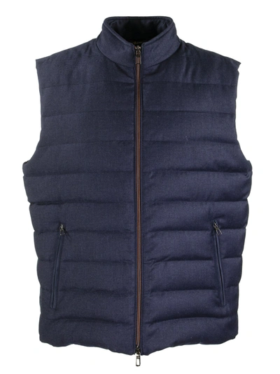 Shop Loro Piana Gateway Vest Boston Silk, Virgin Wool - Storm System® In Blue