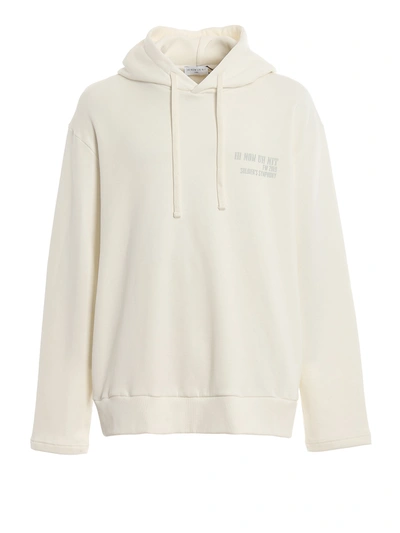 Shop Ih Nom Uh Nit Hoodie Logo And Quote In Off White