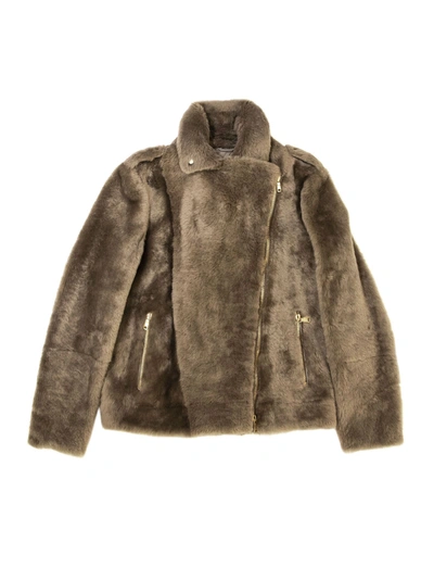 Shop Brunello Cucinelli Outerwear Jacket In Soft Sheepskin In Brown
