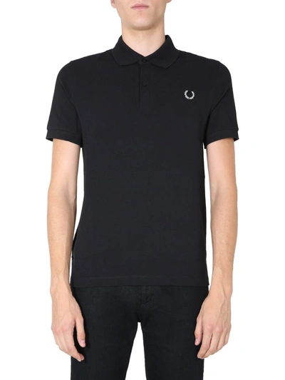 Shop Raf Simons Cotton Piqué Polo Shirt In Black