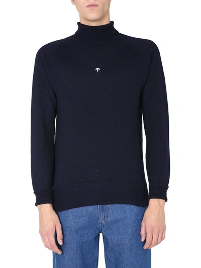 Shop Nigel Cabourn Turtleneck Sweater In Blue