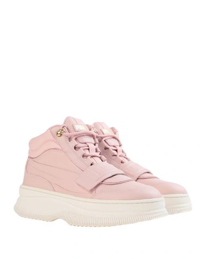 Puma Deva Boot Wn's Woman Sneakers Pink Size 6.5 Leather In Pink