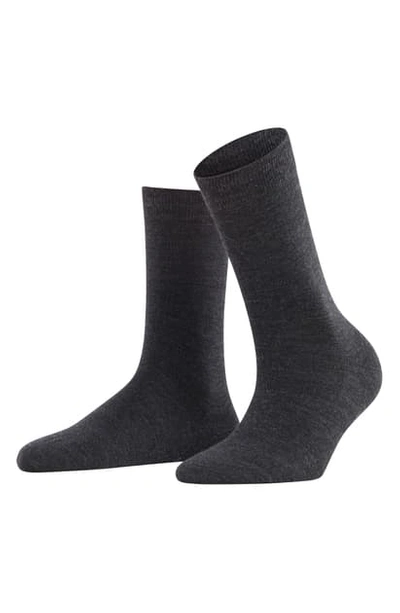 Shop Falke Soft Merino Sock In Anthrcite