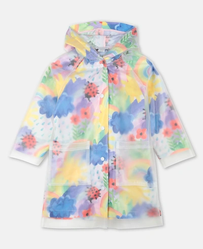 Shop Stella Mccartney Kids Multicolour Weather Paint Raincoat In Multicolor