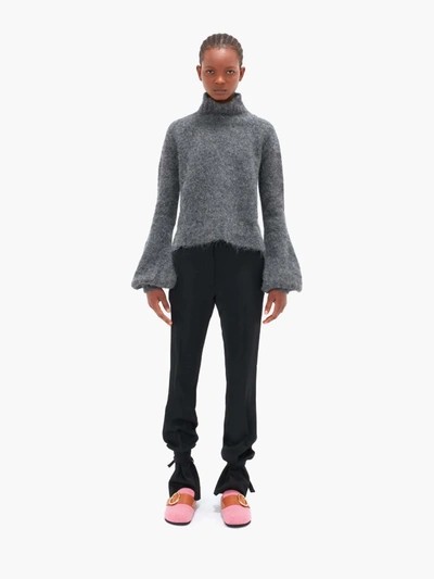 Shop Jw Anderson Bubble Cuff Jumper In Grey