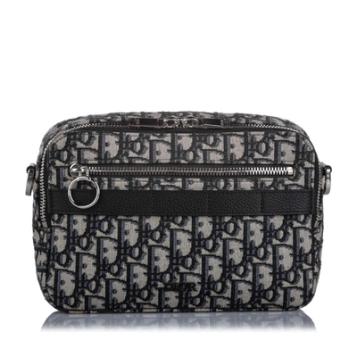 Shop Dior Oblique Safari Crossbody Bag In Black