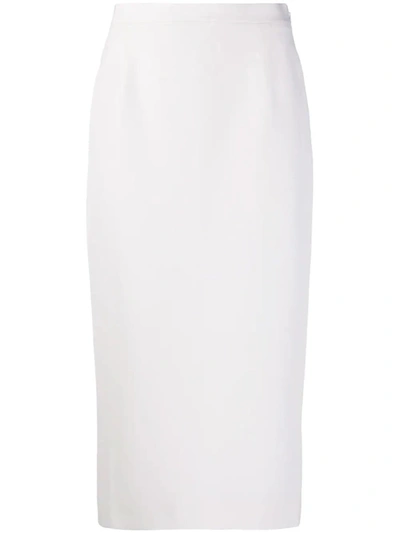 Shop Alessandra Rich High-waisted Pencil Skirt In White