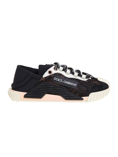 Shop Dolce & Gabbana Black Nylon Sneakers