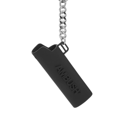 Shop Ambush Logo Lighter Keychain In Black