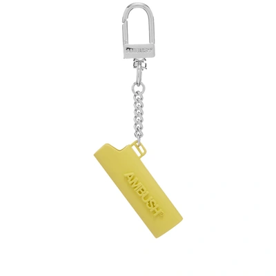 Shop Ambush Logo Lighter Keychain In Yellow