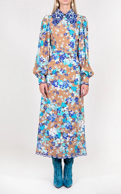 Shop Andrew Gn Women's Floral Print Crepe Dress