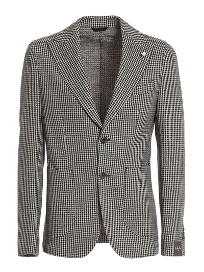 Shop Luigi Bianchi Mantova Wool Blend Single Breasted Blazer In Brown