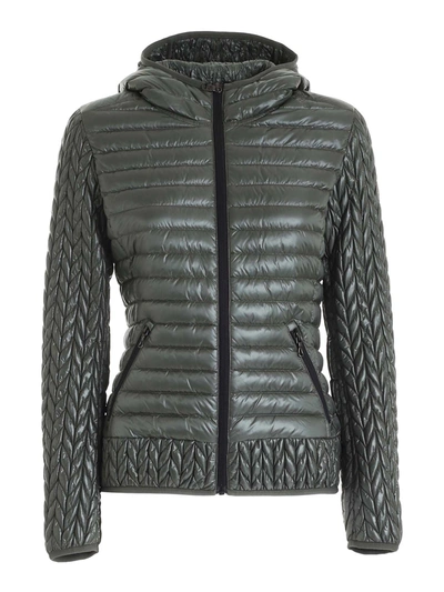 Shop Colmar Originals Merge Green Down Jacket With Hood
