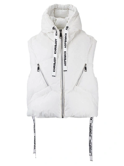 Shop Khrisjoy Kh Sleeveless Down Jacket In Reflective White