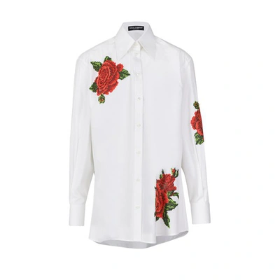 Shop Dolce & Gabbana Long Shirt In Bianco