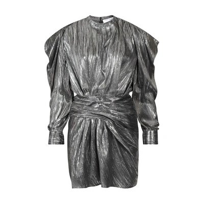 Shop Iro Odell Dress In Silver