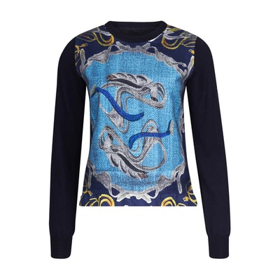 Shop Maison Margiela Sweater In Navy Blue