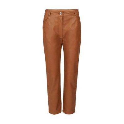 Shop Stella Mccartney Faux Leather Pants In 2569 Tofee