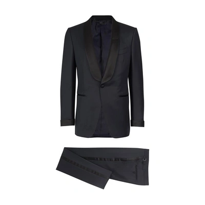 Shop Tom Ford Smoking Suit In Navy