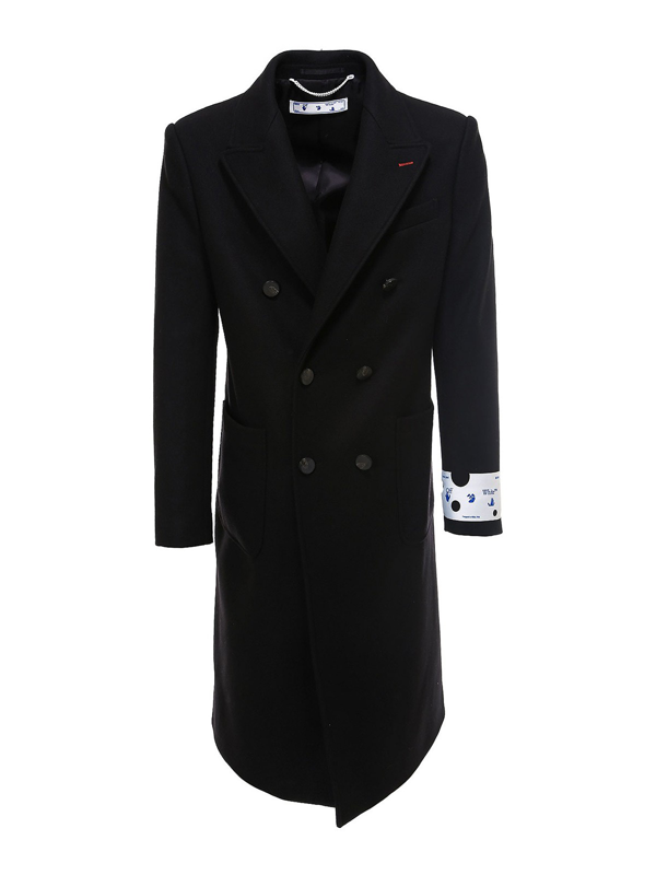 white knee length coat