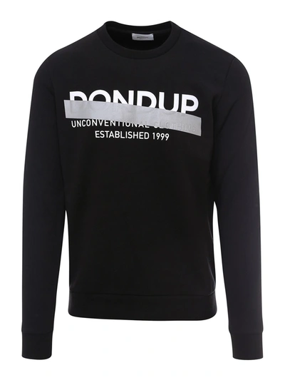 Shop Dondup Logo Cotton Sweatshirt In Black