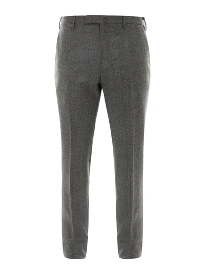 Shop Incotex Grey Virgin Wool Chino Trouser