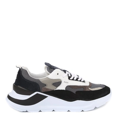 Shop Date Running Fuga Dandy Gray Sneakers In Gray-black-white
