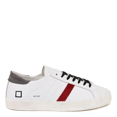 Shop Date Hill Low White, Red Leather Sneakers In White-red