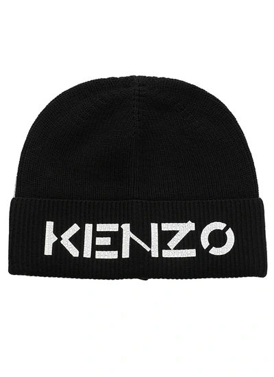 Shop Kenzo Beanie Cap In Black