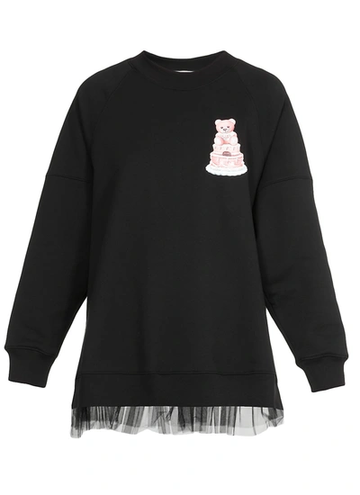 Shop Moschino Teddy Printed Sweatshirt In Fantasy Print Black