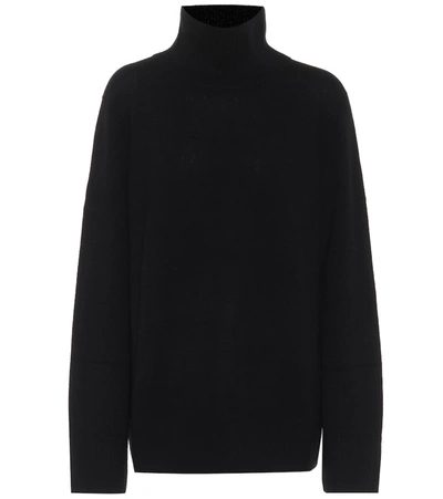 The Row Essentials Stepny Wool And Cashmere-blend Turtleneck Sweater In Black
