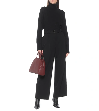 The Row Essentials Stepny Wool And Cashmere-blend Turtleneck Sweater In Black
