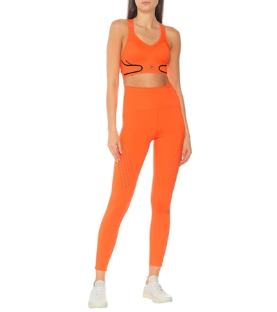 Shop Adidas By Stella Mccartney Truepace Sports Bra In Orange