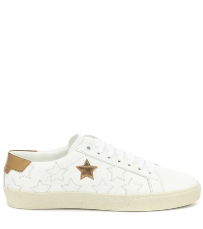 Shop Saint Laurent Court Classic Leather Sneakers In White